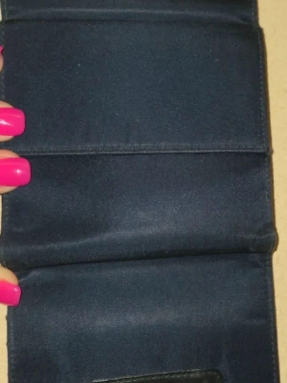 Cute Dior compact wallet Navy blue